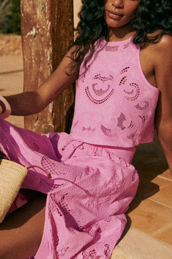 Moise | Pink Lace Set