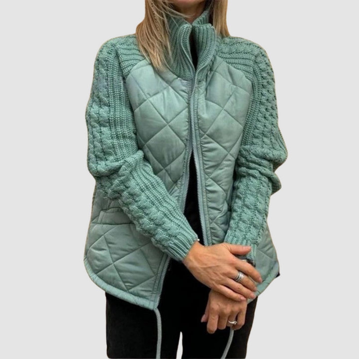 Carina | Wool Patchwork Down Jacket