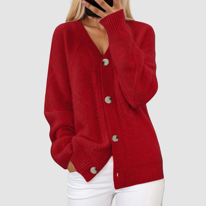 Meg | Premium Knitted V-Neck Cardigan