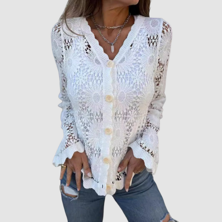 Laurelle | Lace V-Neck Cardigan