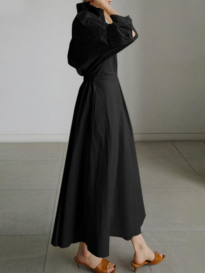 Elsie | Elegant Button Lapel Midi Dress