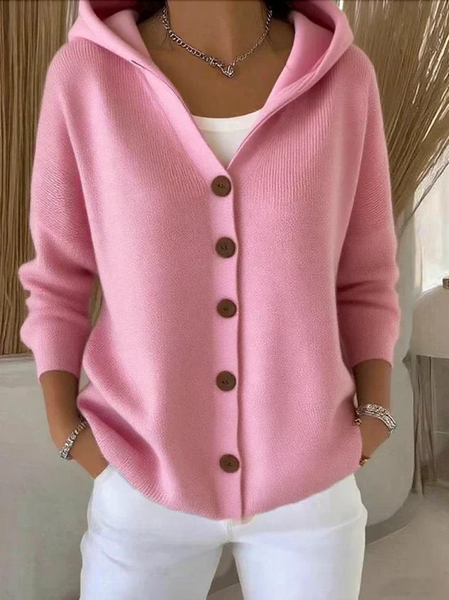 Zoe | Soft Hooded Knit Cardigan