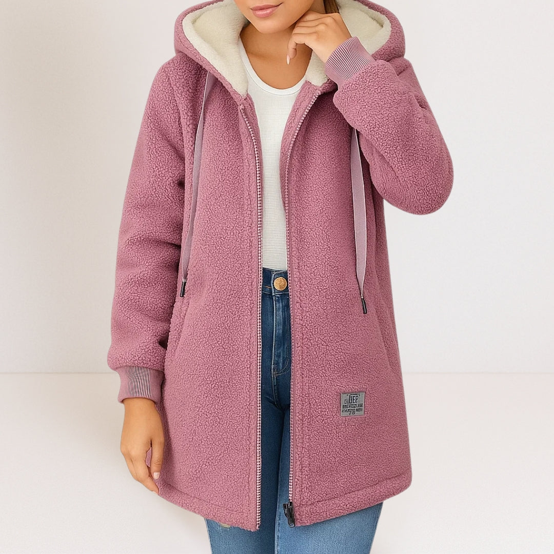 Phoebe | Cozy Fleece Hooded Jacket