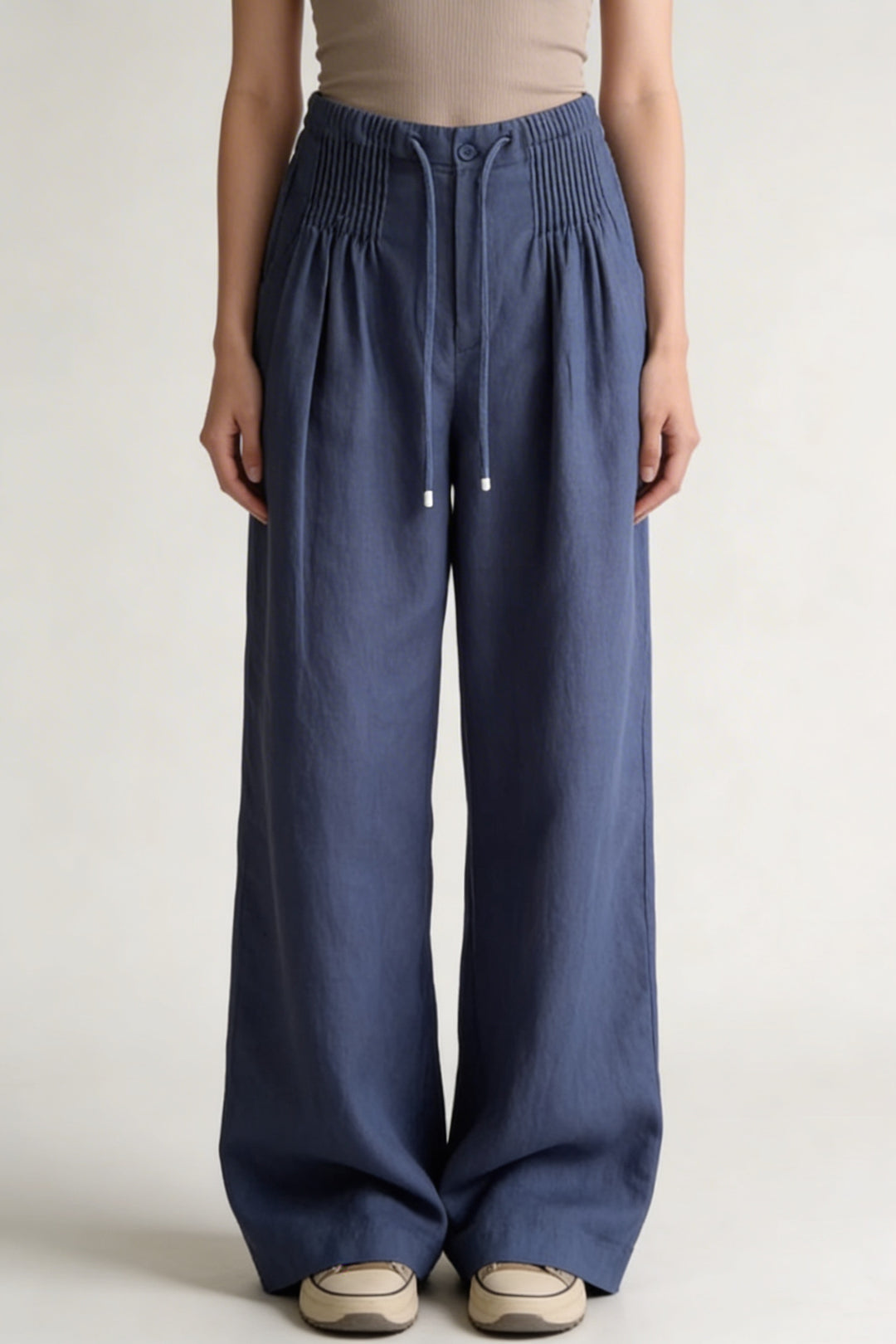 Isa | Wide Leg Pants Deep Blue