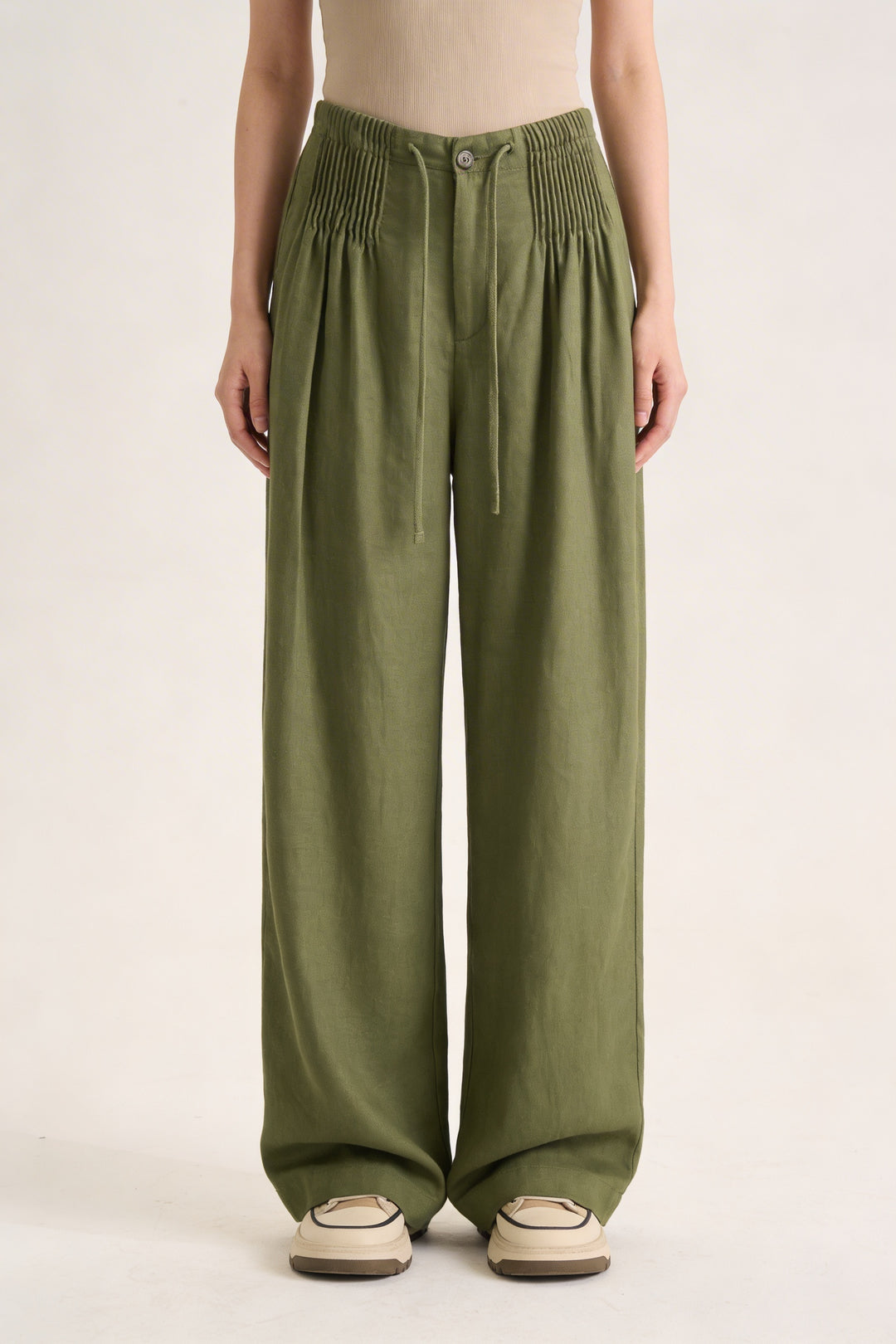 Isa | Wide Leg Pants Green