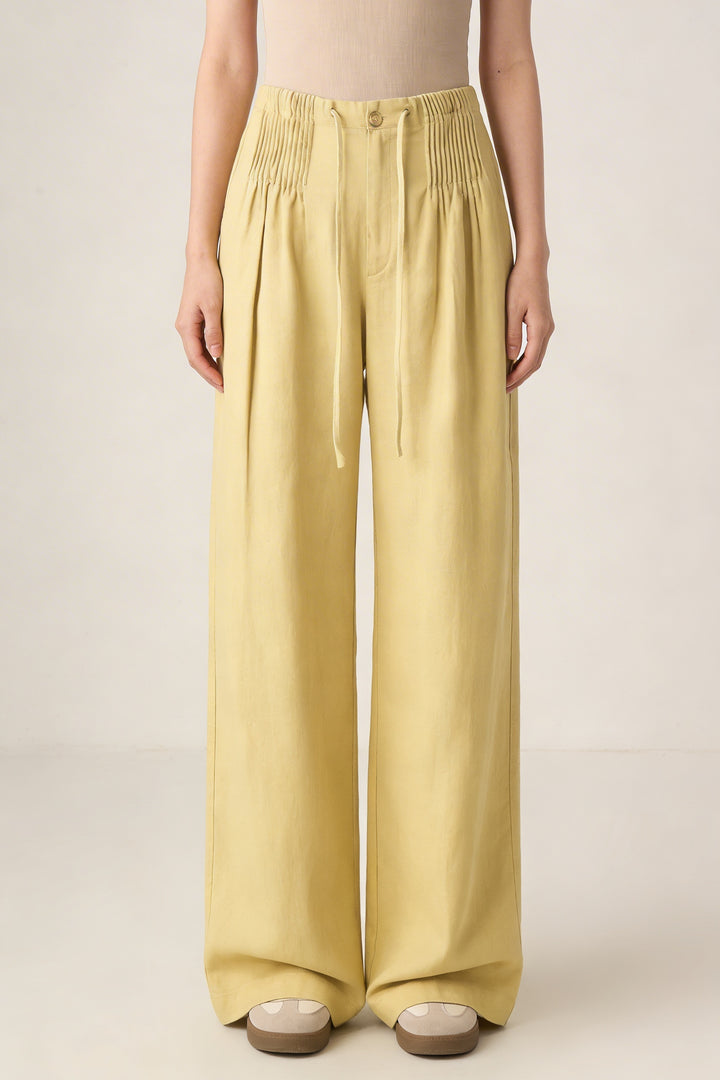 Isa | Wide Leg Pants Yellow