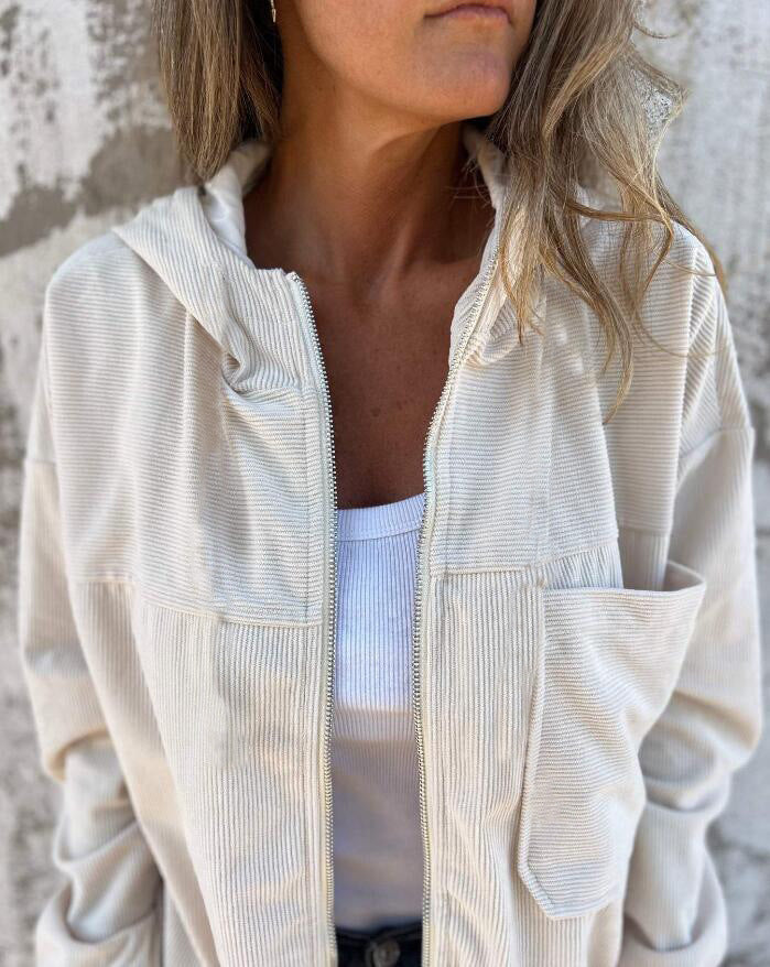 Eloisa | Corduroy Zip-Up Jacket