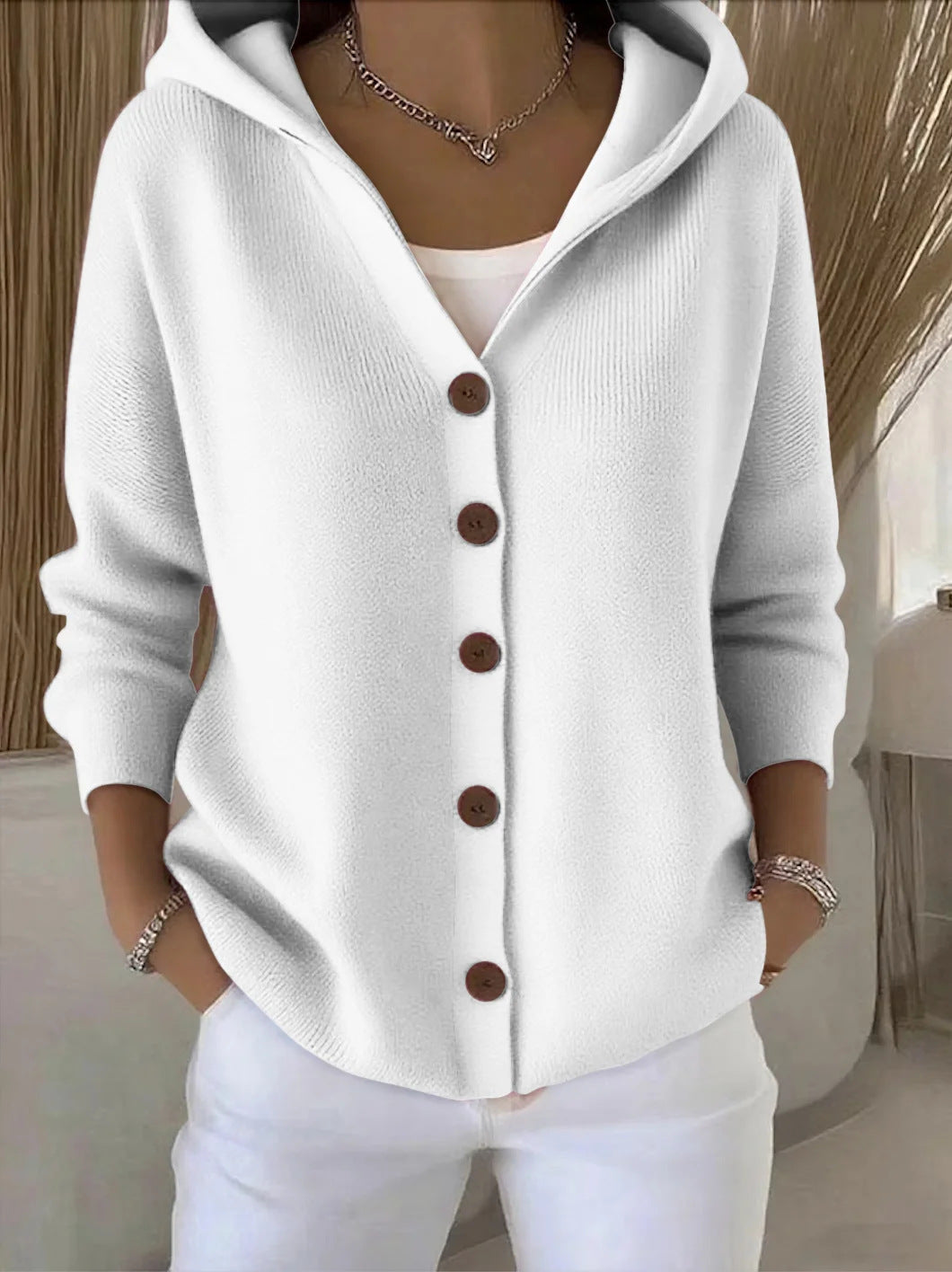 Zoe | Soft Hooded Knit Cardigan
