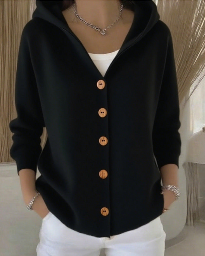 Zoe | Soft Hooded Knit Cardigan