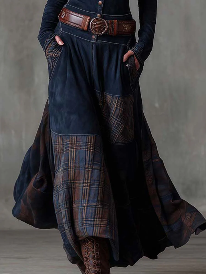 Zoë | Vintage Plaid Maxi Dress