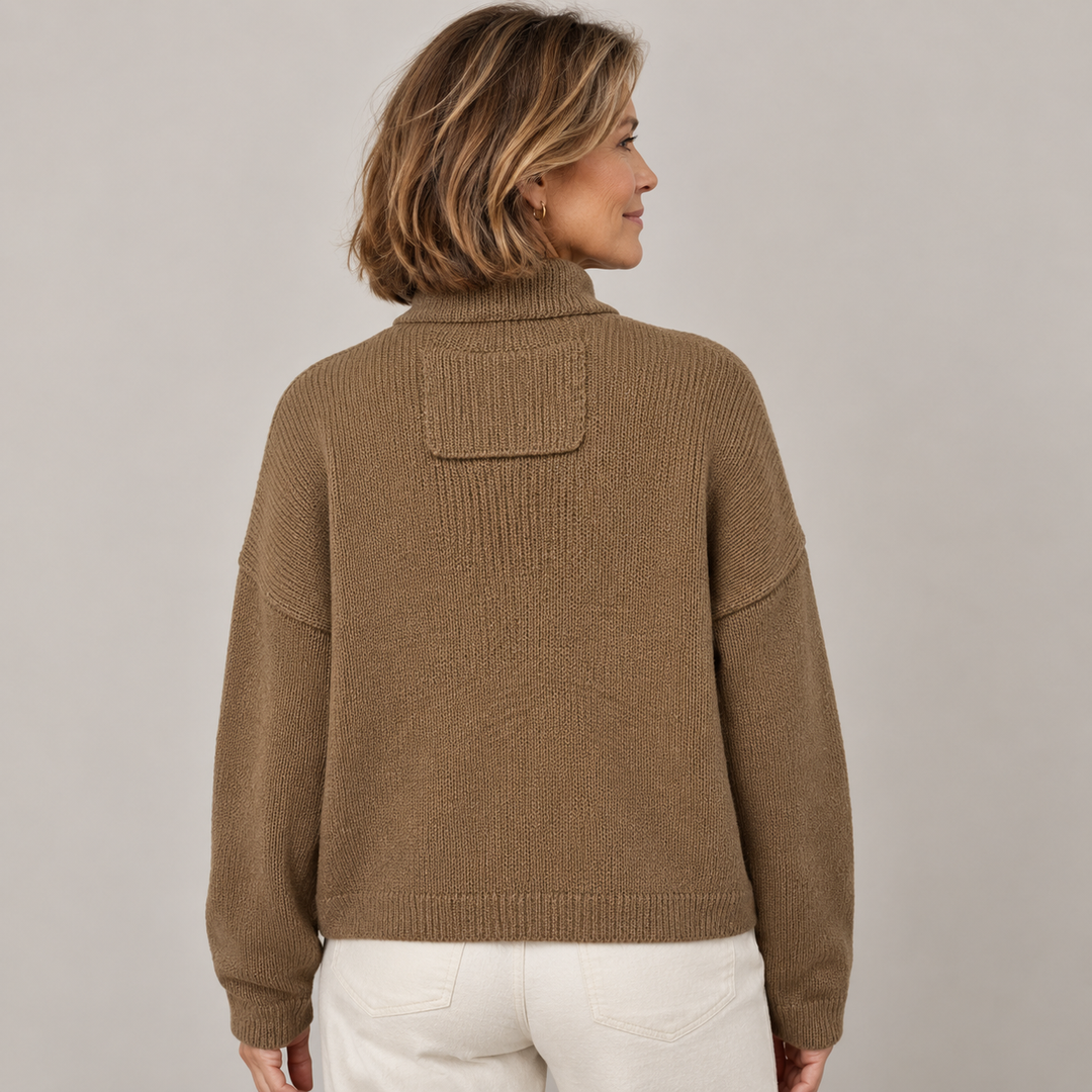 Augusta | Stand Collar Button Cardigan