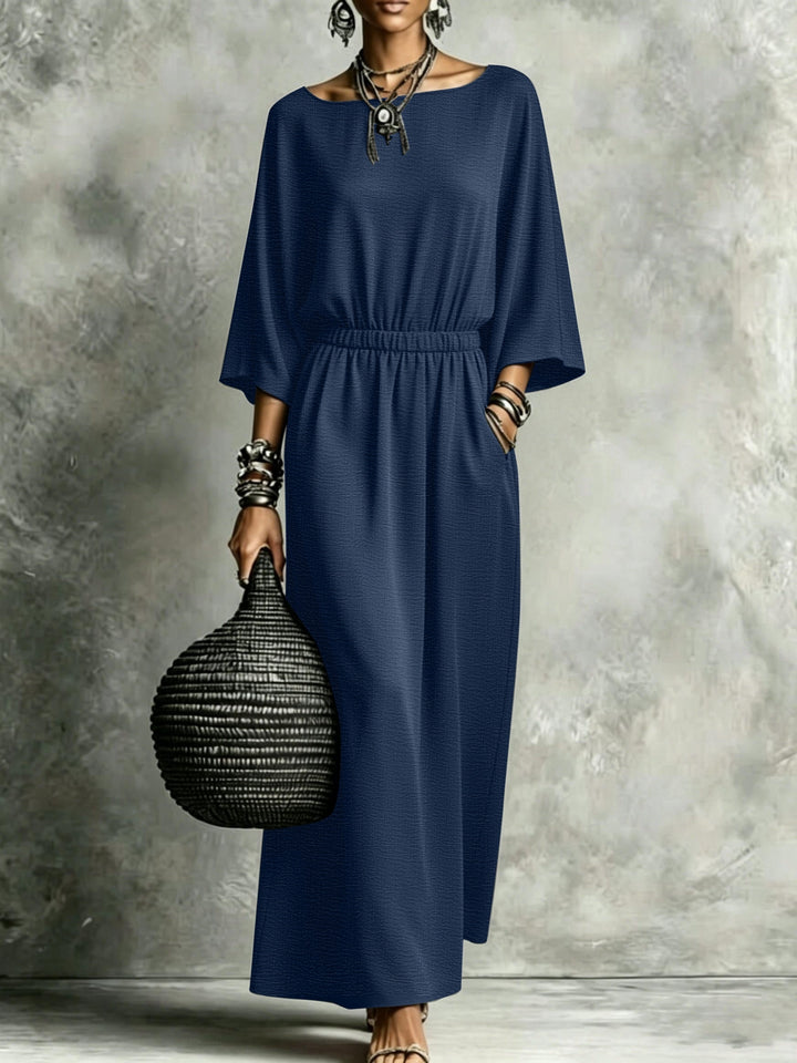 Matilda | Elastic Waist Maxi Dress with Pockets