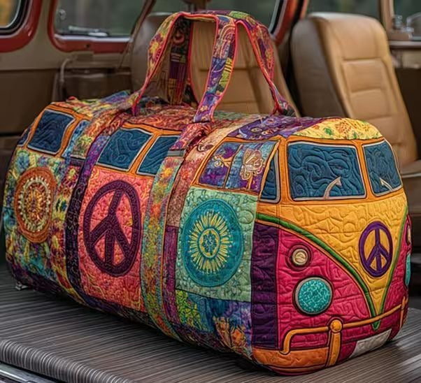 Quilted Retro Van Duffle Bag | Boho