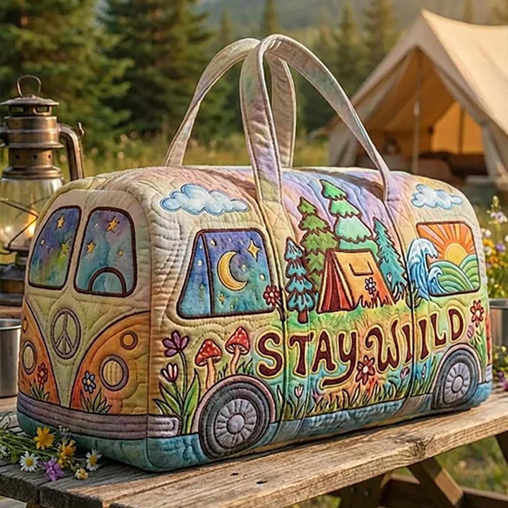 Quilted Retro Van Duffle Bag | Camp