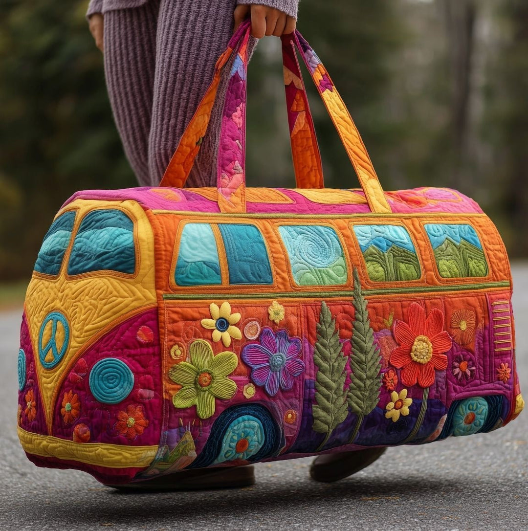 Quilted Retro Van Duffle Bag | Petal