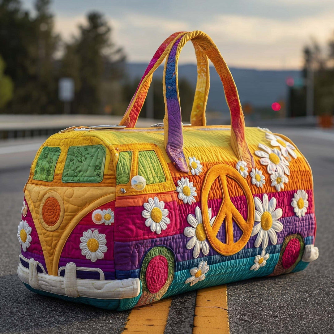 Quilted Retro Van Duffle Bag | Daisy
