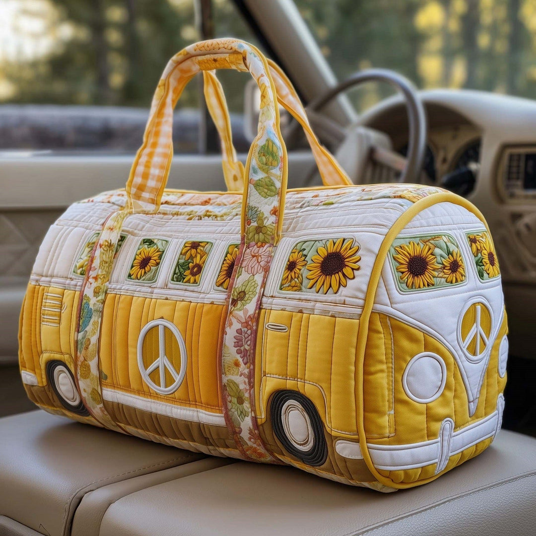 Quilted Retro Van Duffle Bag | Sun
