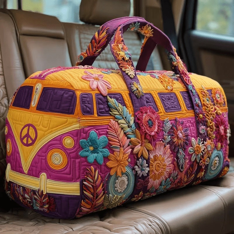 Quilted Retro Van Duffle Bag | Flora