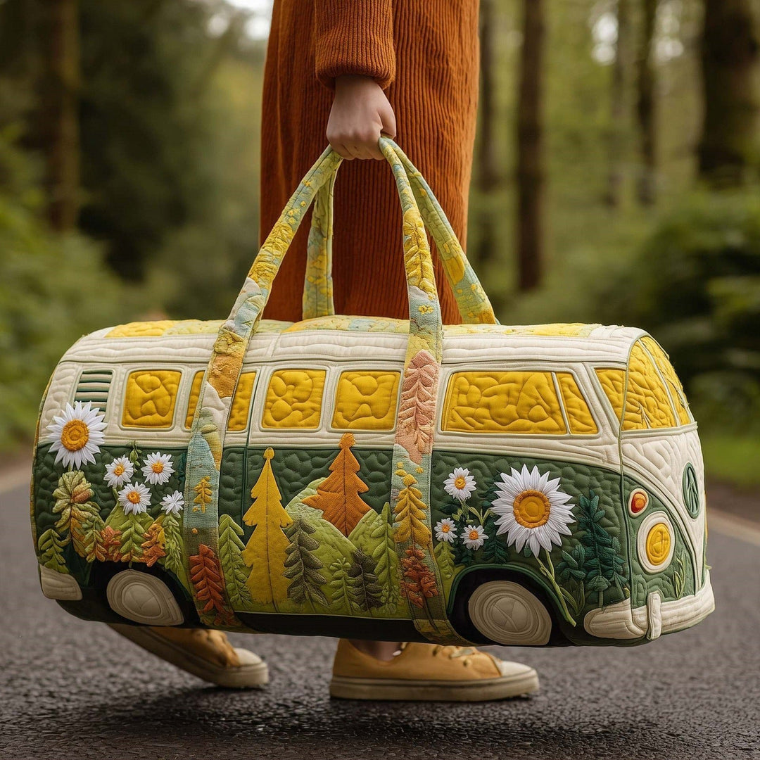 Quilted Retro Van Duffle Bag | Forest