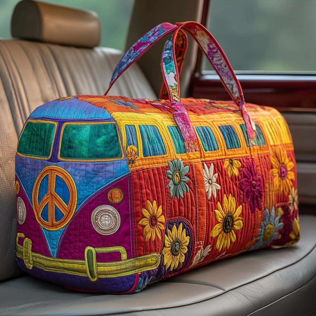 Quilted Retro Van Duffle Bag | Rainbow